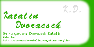 katalin dvoracsek business card